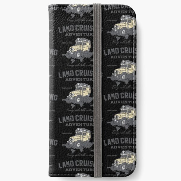 Every Mile Tells a Story - grey print iPhone Wallet