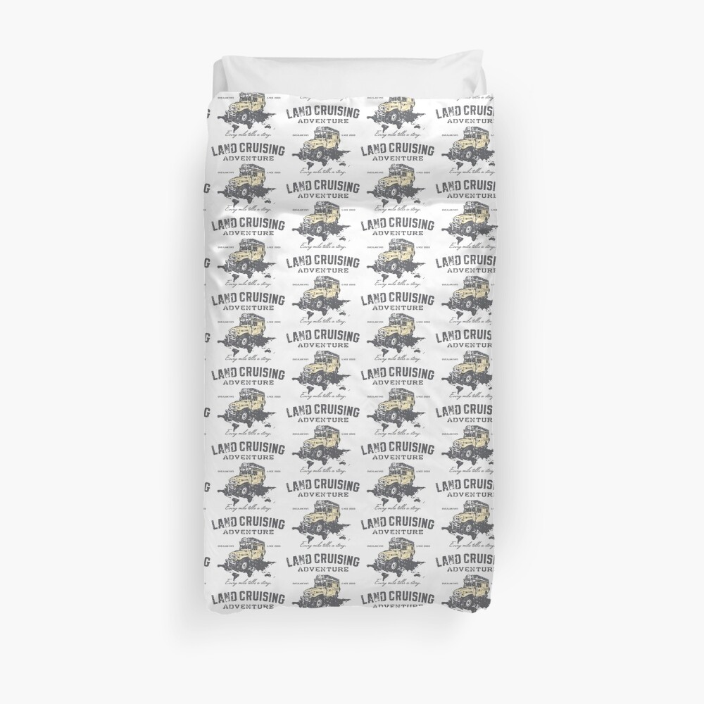 Every Mile Tells a Story - grey print Duvet Cover