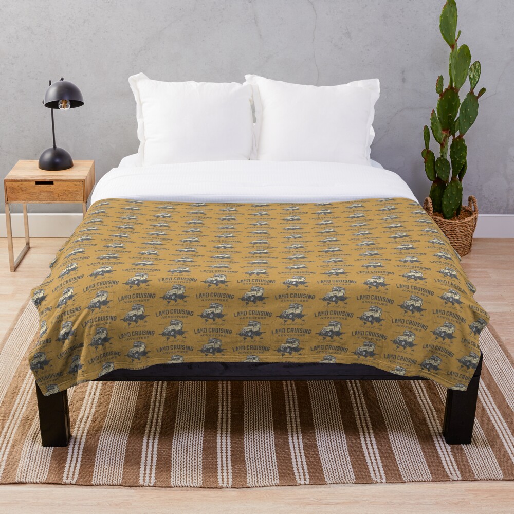 Every Mile Tells a Story - grey print Throw Blanket