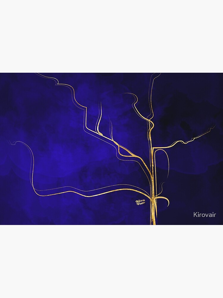 Kintsugi Gold Royal Blue by Kirovair