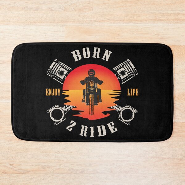 Item preview, Motorbike saying Motorcyclist Born 2 Ride Biker designed and sold by SiRaGeckoDesign.