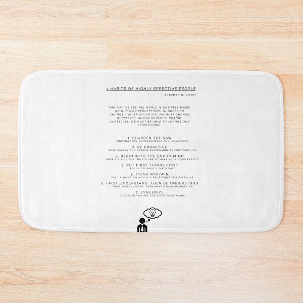 Item preview, 7 habits of Highly Effective People (Black and White) designed and sold by hiunlimit.