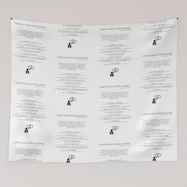 Item preview, 7 habits of Highly Effective People (Black and White) designed and sold by hiunlimit.