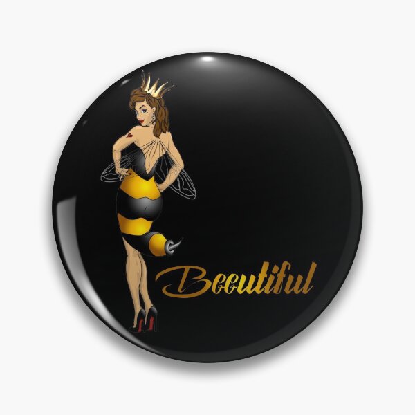 Item preview, Beeutiful - Queen Bee in Yellow by Amanda M Lucas designed and sold by Amanda Lucas.