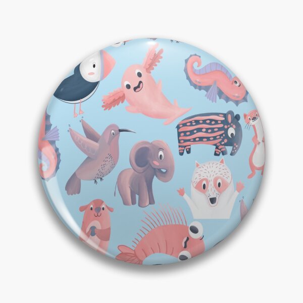 Item preview, Cute Animal Pattern in Pink and Blue! designed and sold by SleepyLilSloth.