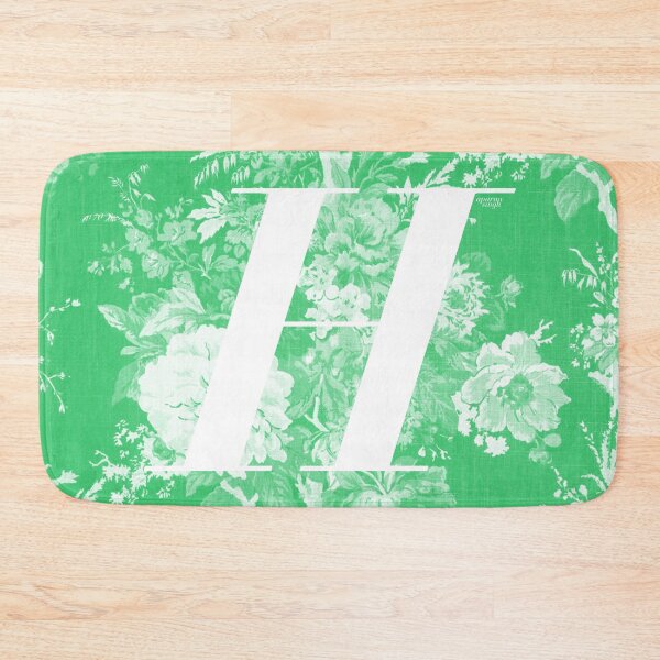 Item preview, H Letter, Vintage Alphabet - Botanical Monogram - Peppermint Green designed and sold by mydoodlesateme.
