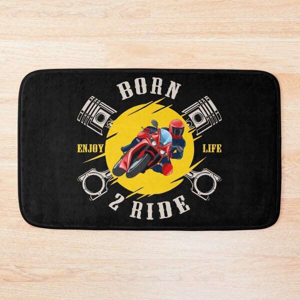 Item preview, Motorbike saying Motorcyclist Born 2 Ride Biker designed and sold by SiRaGeckoDesign.