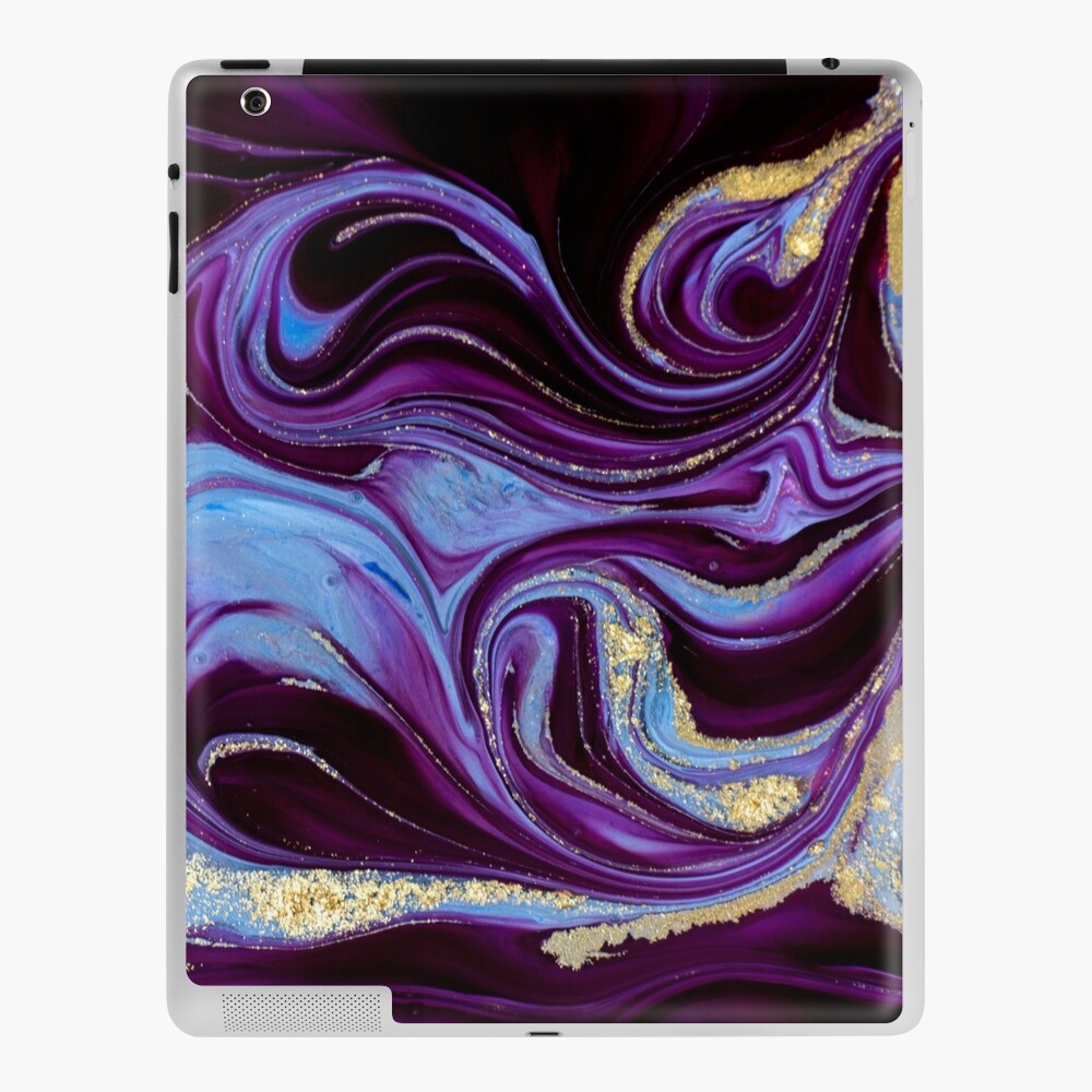 purple and gold marble effect | iPad Case & Skin