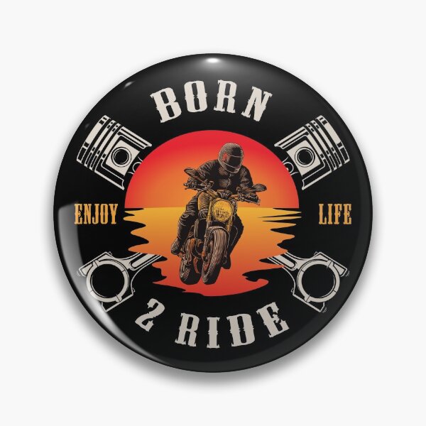 Item preview, Motorbike saying Motorcyclist Born 2 Ride Biker designed and sold by SiRaGeckoDesign.