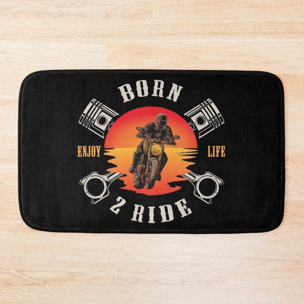 Item preview, Motorbike saying Motorcyclist Born 2 Ride Biker designed and sold by SiRaGeckoDesign.