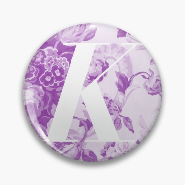 Item preview, K Letter, Vintage Alphabet - Botanical Monogram - Perfect Purple designed and sold by mydoodlesateme.