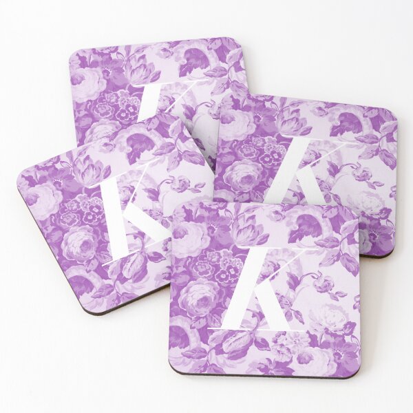 Item preview, K Letter, Vintage Alphabet - Botanical Monogram - Perfect Purple designed and sold by mydoodlesateme.