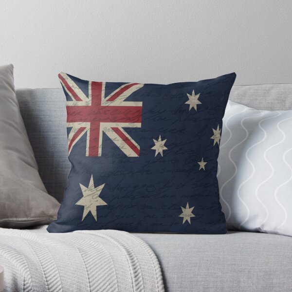 Vintage Australian flag Throw Pillow