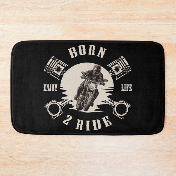 Item preview, Motorbike saying Motorcyclist Born 2 Ride Biker designed and sold by SiRaGeckoDesign.