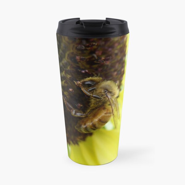 Bee on a Sunflower Travel Mug