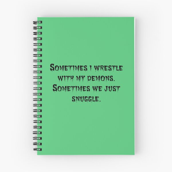 Item preview, Snuggling Demons Quote designed and sold by MysticalCrazy.