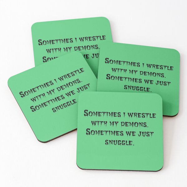 Item preview, Snuggling Demons Quote designed and sold by MysticalCrazy.