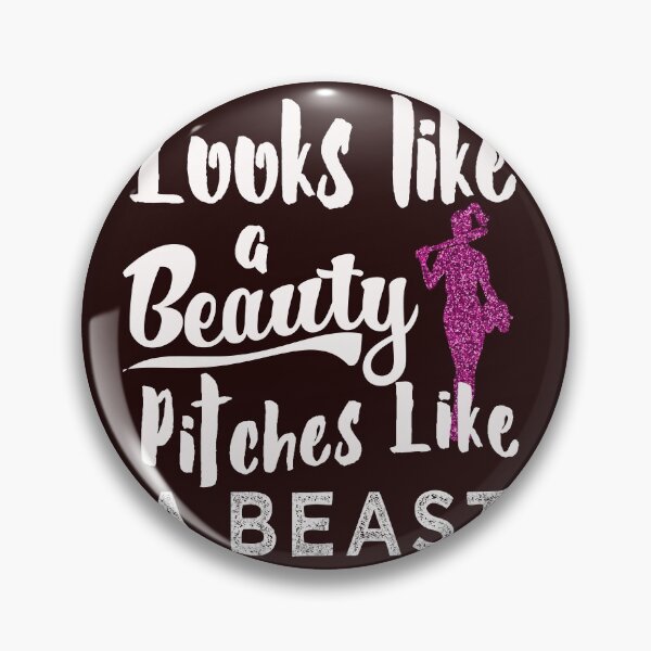 Item preview, Funny Looks Like a Beauty Pitches Like a Beast Girls Softball Gift designed and sold by LGamble12345.
