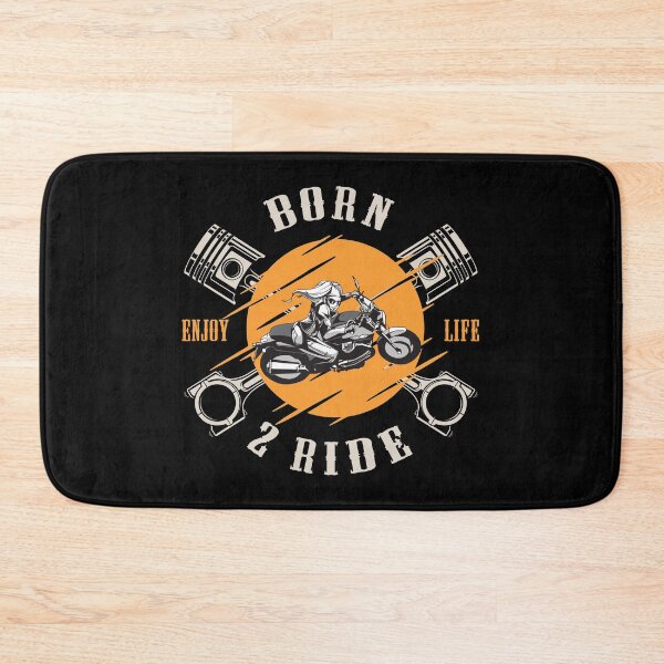Item preview, Motorbike saying Motorcyclist Born 2 Ride Biker designed and sold by SiRaGeckoDesign.