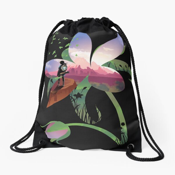 Wild Flower Drawstring Bag