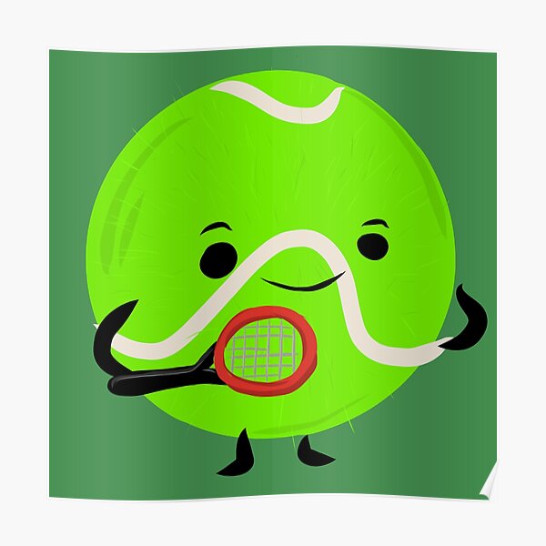 "Tennis Ball Smiley Face" Poster for Sale by pikafelix Redbubble