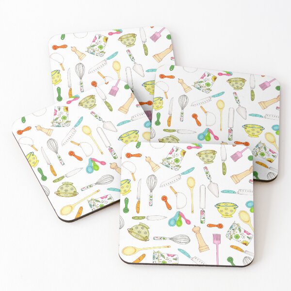 Item preview, Colourful Kitchenalia pattern designed and sold by SarahCBrooks.