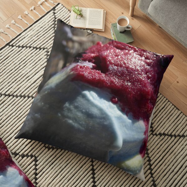 Bubblegum Ice Cream and Raspberry Sorbet Floor Pillow