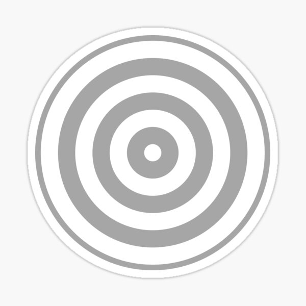 Geometric Pattern: Rondel: White Silver Sticker