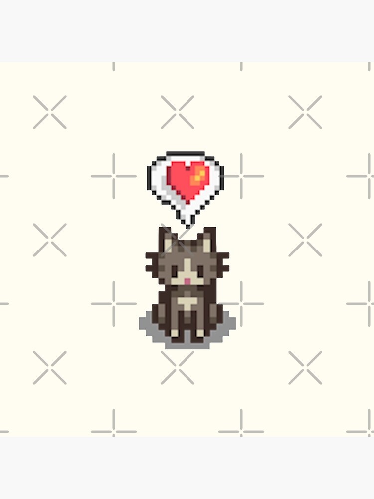 Thumbnail 3 of 3, Pin, Stardew Valley Happy Grey Cat designed and sold by r9440.