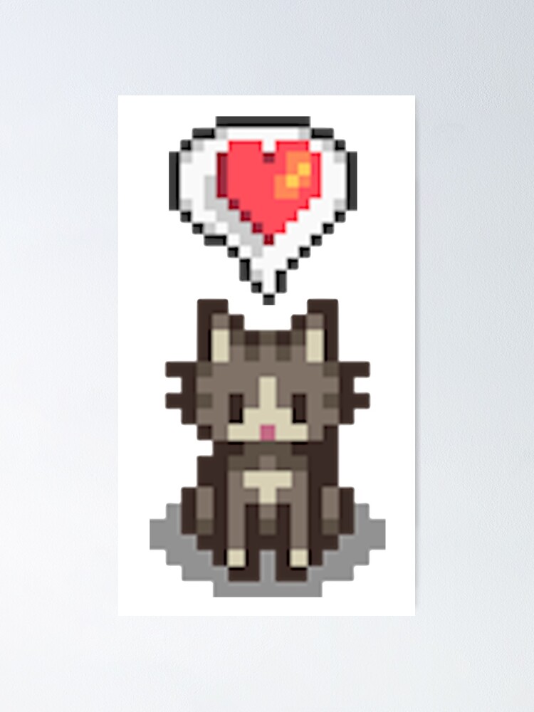 "Stardew Valley Happy Grey Cat" Poster for Sale by r9440 | Redbubble