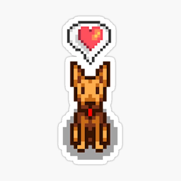 Stardew Valley Happy Dog 2 Sticker