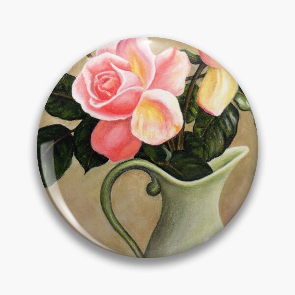 Item preview, Vase of Pink Roses designed and sold by ColinBradleyArt.