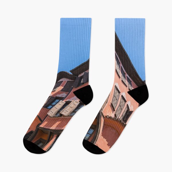 Item preview, Old Town Plovdiv - A Hundred Windows Facade in Rich Orange designed and sold by Georgia Mizuleva.