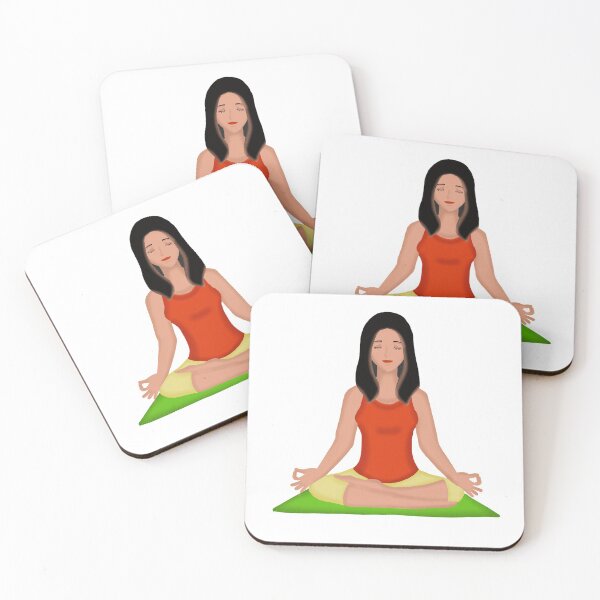 Item preview, Yoga girl meditation designed and sold by abhishekarts.