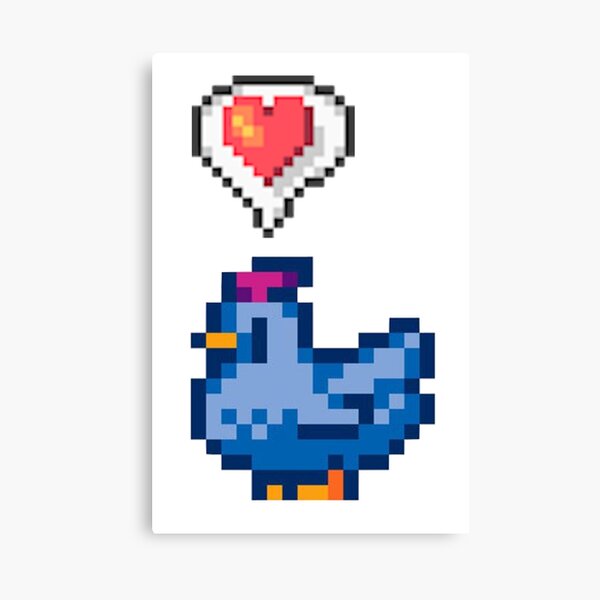 Item preview, Stardew Valley Happy Blue Chicken designed and sold by r9440.