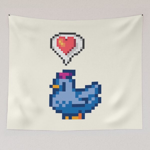 Item preview, Stardew Valley Happy Blue Chicken designed and sold by r9440.