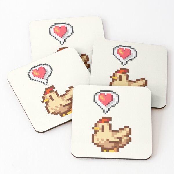 Item preview, Stardew Valley Happy White Chicken designed and sold by r9440.