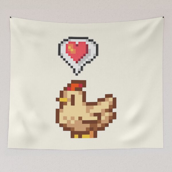 Item preview, Stardew Valley Happy White Chicken designed and sold by r9440.