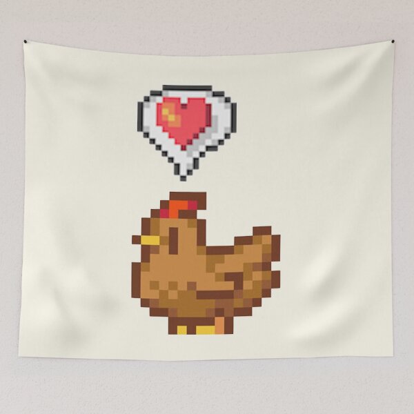 Item preview, Stardew Valley Happy Brown Chicken designed and sold by r9440.