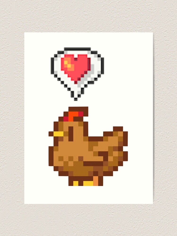 "Stardew Valley Happy Brown Chicken" Art Print for Sale by r9440