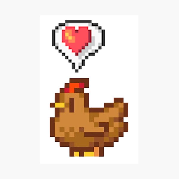 Item preview, Stardew Valley Happy Brown Chicken designed and sold by r9440.