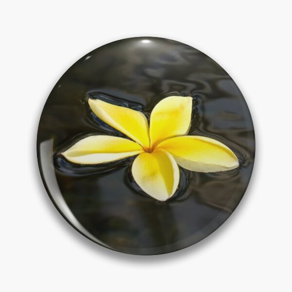 Item preview, Low Key Beauty - Golden Plumeria Blossom in Dark Waters designed and sold by Georgia Mizuleva.