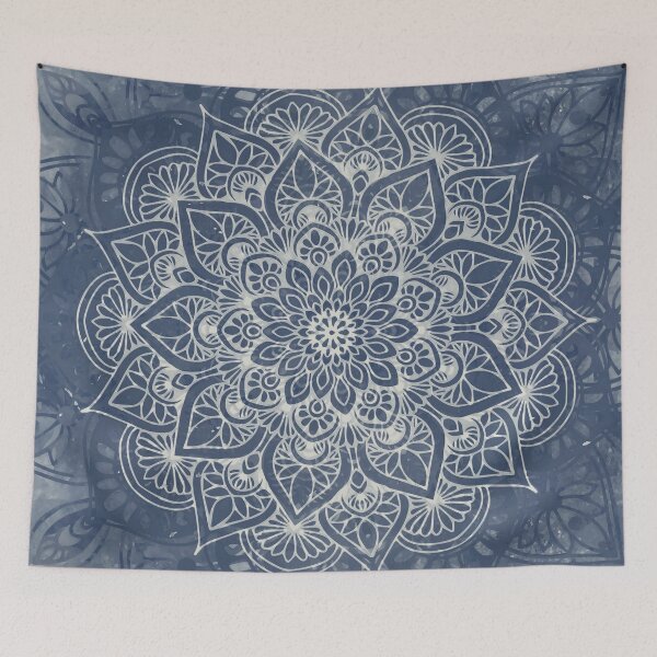 Item preview, Mandala Yoga, Love - Indigo, Navy Blue, Mandala Art Design. designed and sold by meggydesigns.