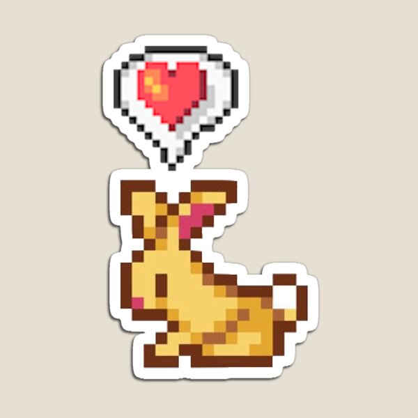 Aperçu de l'œuvre Poulet Lapin Heureux de Stardew Valley créée et vendue par r9440.