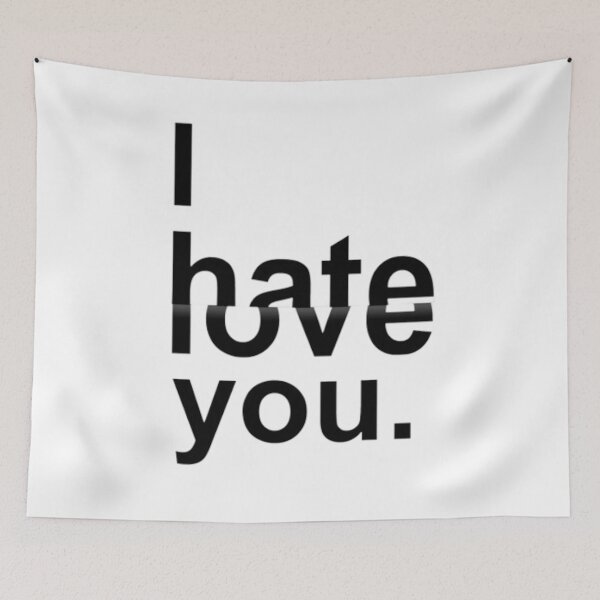Item preview, I hate you, I hate you, I love you - Digital Drawing - B&W designed and sold by Gatsbird Design.