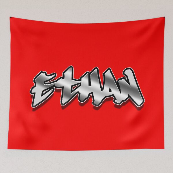 Item preview, "Ethan" in Graffiti style metal effect designed and sold by geograffeur.