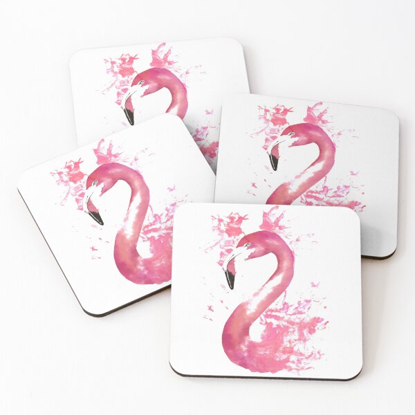 Item preview, Pink Flamingo Watercolour Splash Artwork designed and sold by Artbyjljones.
