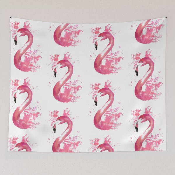 Artikelvorschau, Rosa Flamingo-Aquarell-Spritzer-Kunstwerk entworfen und verkauft von Artbyjljones.