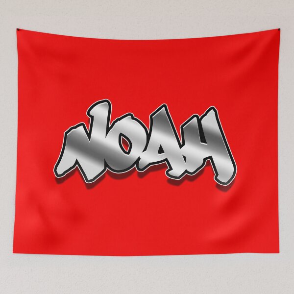 Item preview, "Noah" in Graffiti style metal effect designed and sold by geograffeur.