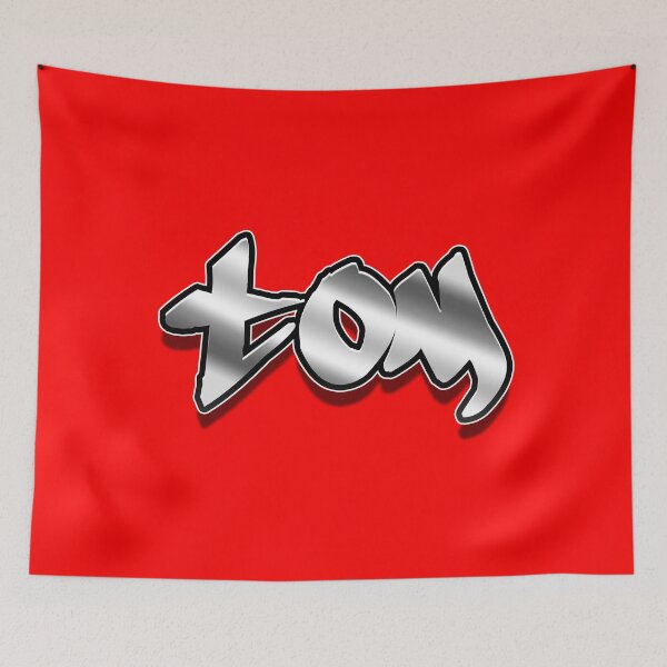 Item preview, "Tom" in Graffiti style metal effect designed and sold by geograffeur.